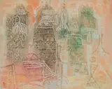 Shōichi Hasegawa, Soleil Levant, etching in colors