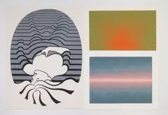 Roy Ahlgren, 1.) Homage to the Cross, silkscreen in colors, 1969