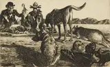 David Itchkawich, Waiting for Godog, etching, 1989