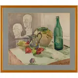 Anatoliy Alekseevich Kazantsev, Chabarovsk, 1908 - Leningrado, 1984 / Natura morta con vaso, brocca e sculture