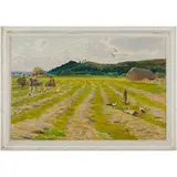 Evgeny Nisonovich Levin, Kharkiv, 1922 - 1993 / Le cicogne nel campo / Firmato E Levin e datato 1984 in basso a destra, oil on canvas
