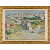 Grigoriy Stepanovich Vasetskiy, Novoivanovka, 1928 / Veduta di Toledo, 1976 / Firmato Vasetskyi e datato 76 in basso a destra, oil on cardboard telato
