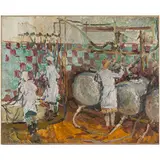 Igor Vasilyovich Panich, Ivanivka, 1919 - 1990 / In fabbrica, oil on canvas