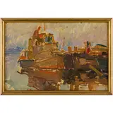 Tetyana Nylivna Yablonska, Smolensk, 1917 - Kiev, 2005 / Barca nel porto