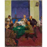 Chabarovsk, 1908 - Leningrado, 1984 / Lenin in riunione by Anatoliy Alekseevich Kazantsev, oil on canvas, offered Apr 2023