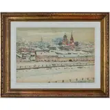 Olexa Oleksievich Shovkunenko, Kherson, 1884 - Kiev, 1974 / Veduta di Mosca / Firmato Svockunenko in basso a destra