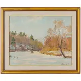 Lugansk, 1910 - 1988 / Raggi di sole a febbraio / Firmato S A Grigoriev e datato 79 in basso a destra by Sergiy Oleksiyovych Grygoriev, oil on canvas, offered Apr 2023