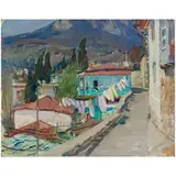 Georgy Stepanovich Melikhov, Kharkiv, 1908 - Kiev, 1985 / Una giornata ventosa / Tracce di monogramma in basso a destra