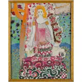 Viktor Zaretsky, Belopolye, 1925 - Kiev, 1990 / Ritratto di donna / Firmato V Zaretsky in basso a sinistra, mixed media on cardboard
