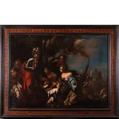 Antonio Zanchi, La famiglia di Dario al cospetto di Alessandro, oil on canvas