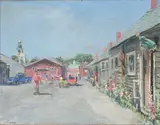 Gerald Taber, Old South Wharf, Oil on Masonite