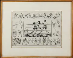 Diana Thorne, Jack Dempsey vs Argentine Heavyweight Luis Angel Firpo, Etching
