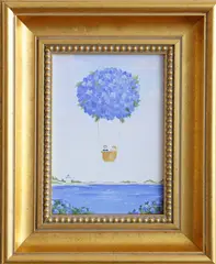 Nantucket Basket Hot Air Balloon Ride by Debbie Binnig, Oil on Canvas, offered Jul 2020