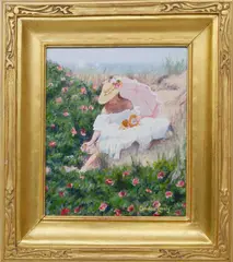 Nantucket Rose, 1986 by Candace Lovely, 1986, Oil on Linen, offered Jul 2020