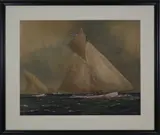 Untitled by Yacht Race Watercolor, Tempera on Paper, offered Dec 2020