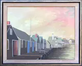 Paul Crosthwaite, Old North Wharf, Oil on Masonite