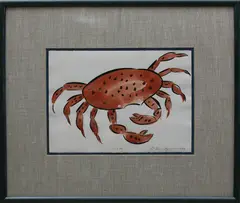 A Maine Red Crab by Eric Hopkins, Watercolor on Paper, offered Dec 2020