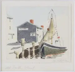 Old South Wharf by Doris and Richard Beer, Watercolor, offered Dec 2020