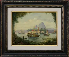 Michael Matthews, View of the Fort, Hong Kong, Oil on Canvas