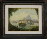 Michael Matthews, View of the Fort, Hong Kong, Oil on Canvas