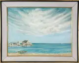 Children’s Beach Harbor View by Loring Hayden, Oil on Canvas, offered Aug 2020