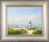 Around the Point by Kathleen Potter Kelliher, Oil on Linen, offered Aug 2020