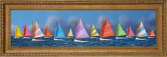 Rainbow Fleet by Jerome Howes, Oil on Panel, offered Aug 2020