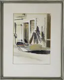 Dory with Buoys by Doris and Richard Beer, Watercolor on Paper, offered Oct 2019