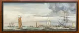 The Batter N.Y. The Revolution is Over and Trade is Building Fast by Joe Hunt, Oil on Masonite, offered Jul 2019