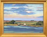 Elizabeth Congdon, Gibbs Pond, Receeding Clouds, Oil on Linen