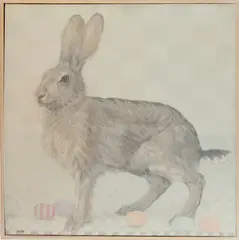 Easter Hare by Virginia M. Greenleaf, Oil on Canvas, offered Jul 2019