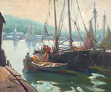 Maria Veronica Liszt, Gloucester Harbor, oil on canvas