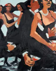 Robert Freeman, On the Dance Floor, oil on canvas