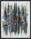 Abdelkader Guermaz, Untitled Abstract, oil on canvas
