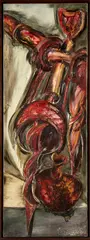 Vitaly Dlugi, Red Corkscrew, oil on canvas