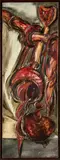 Vitaly Dlugi, Red Corkscrew, oil on canvas