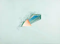 Robert Yasuda, Shapes on Fields, acrylic on paper