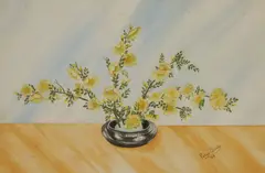 Pasquale, A Vase of Yellow Roses, 1944, Watercolor on paper
