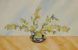 Pasquale, A Vase of Yellow Roses, 1944, Watercolor on paper