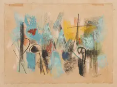 John von Wicht, PERTAINING TO HARBOR, pastel on paper