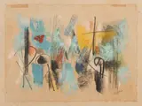 John von Wicht, PERTAINING TO HARBOR, pastel on paper