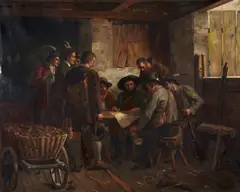 Maximilien Lanninger, The Council of War of Andreas Hofer, oil on canvas