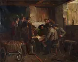 Maximilien Lanninger, The Council of War of Andreas Hofer, oil on canvas