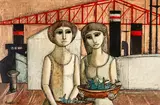Lucio Ranucci, A Man and Woman with a Bowl of Fish, oil on canvas