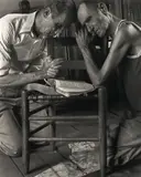 Shelby Lee Adams, Brothers Praying, 1993, Gelatin silver print; identified on an OK Harris Gallery label affixed to the backing as edition 4/25; framed