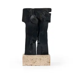 Untitled by Dimitri Hadzi, bronze with light brown patina on travertine plinth, sold Feb 2025