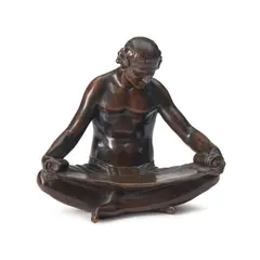 Abastenia St. Leger Eberle, The Male Figure from Omar Khayyam Bookends, bronze with a brown patina