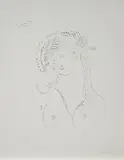 Coy Model by José García Ocejo, ink and brush on paper, sold Feb 2025