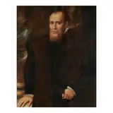 Pieter Pourbus, Portrait of a Nobleman, Three-Quarter Length, in Fur-Trimmed Black Robes, oil on cradled panel