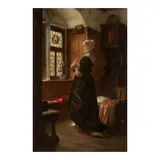 Eduard Niczky, Mother's Love, oil on canvas